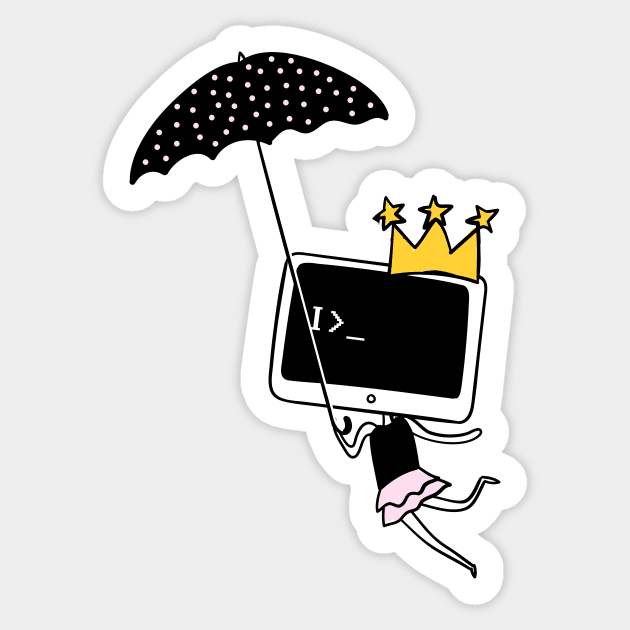 Coder shirt princess Sticker by avogel